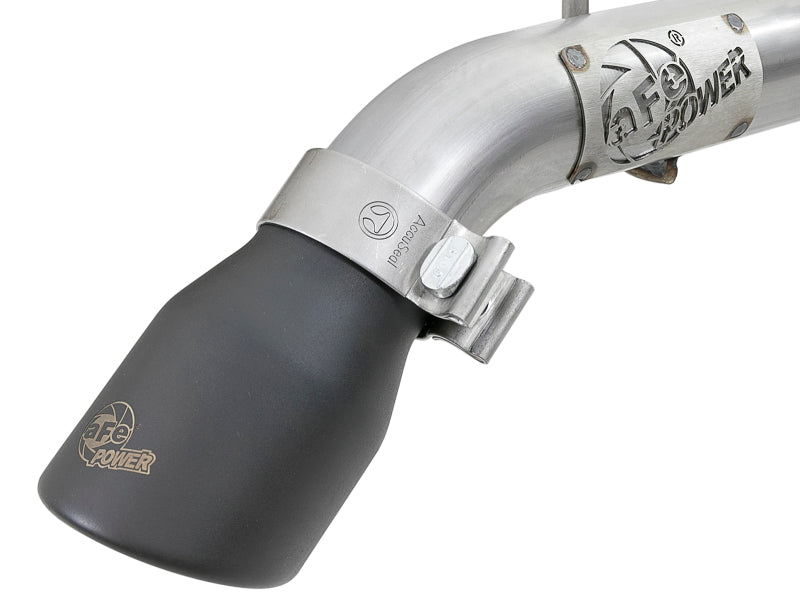 aFe MACH Force-Xp Axle-Back Exhaust System w/Black Tip 18-20 Jeep Wrangler L4-2.0T / V6-3.6L - Blais Performance Parts