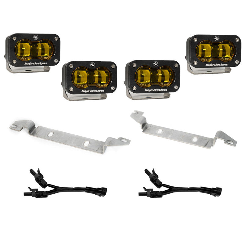 Baja Designs 2022+ Toyota Tundra S2 SAE OEM Fog Light Replacement Kit - Amber - Blais Performance Parts