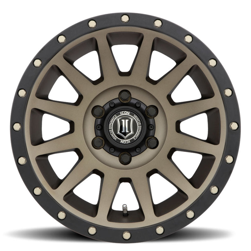 ICON Compression 17x8.5 6x5.5 0mm Offset 4.75in BS 106.1mm Bore Bronze Wheel - Blais Performance Parts