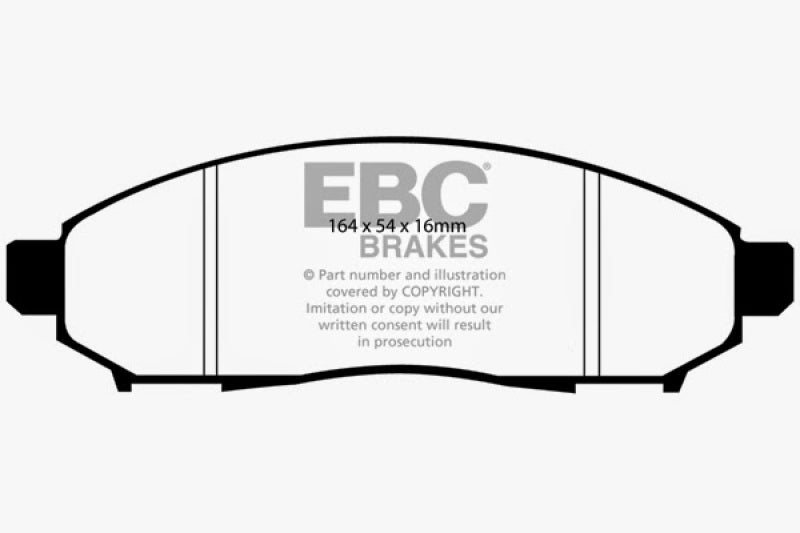 EBC 05+ Nissan Frontier 2.5 2WD Yellowstuff Front Brake Pads - Blais Performance Parts