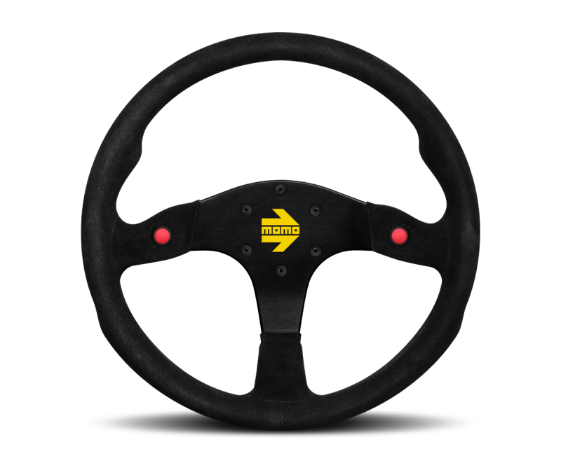 Momo MOD80 Steering Wheel 350 mm - Black Suede/Black Spokes - Blais Performance Parts