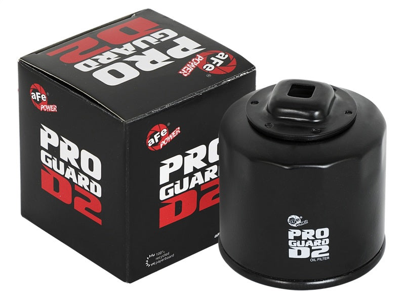 aFe Pro GUARD D2 Oil Filter 02-17 Nissan Cars L4/ 04-17 Subaru Cars H4 (4 Pack) - Blais Performance Parts