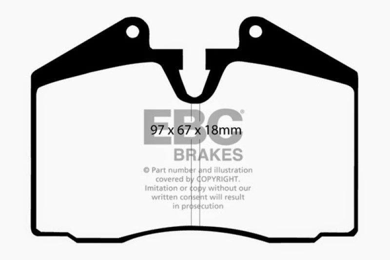 EBC 89-95 Ferrari 348 3.4 Redstuff Front/Rear Brake Pads (Axle Set Only) - Blais Performance Parts