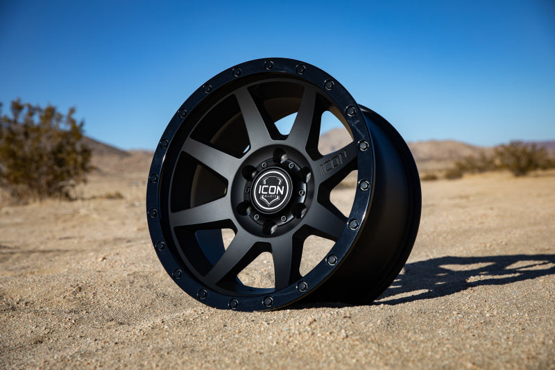 ICON Rebound 18x9 6x5.5 0mm Offset 5in BS 106.1mm Bore Double Black Wheel - Blais Performance Parts