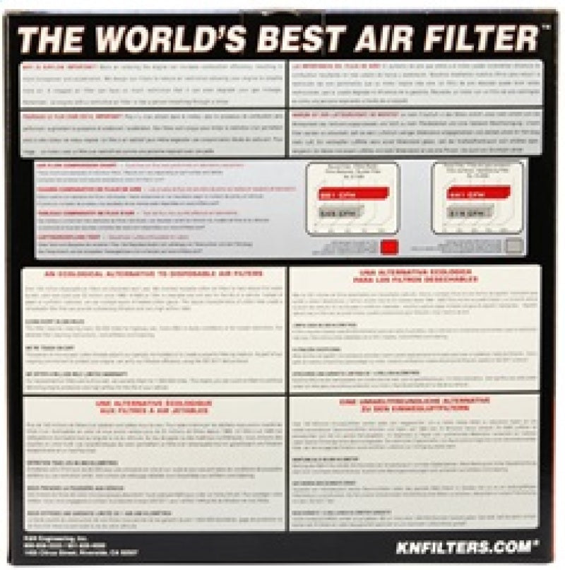 K&N Custom Air Filter - Oval - 11.5in O/S L x 8.125in O/S W x 2in H - Blais Performance Parts