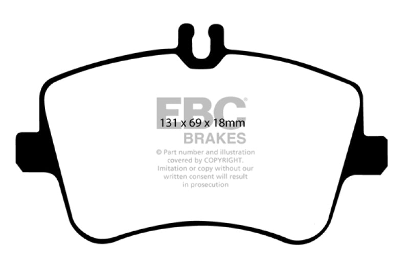 EBC 02-05 Mercedes-Benz C230 (W203) 1.8 Supercharged (European Model) Redstuff Front Brake Pads - Blais Performance Parts