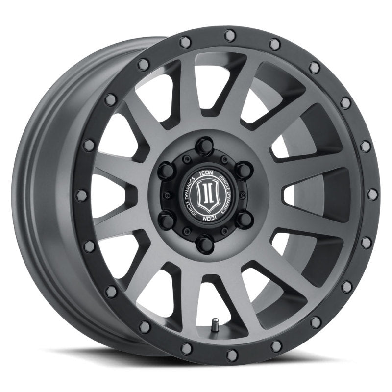 ICON Compression 18x9 6x5.5 0mm Offset 5in BS Titanium Wheel - Blais Performance Parts