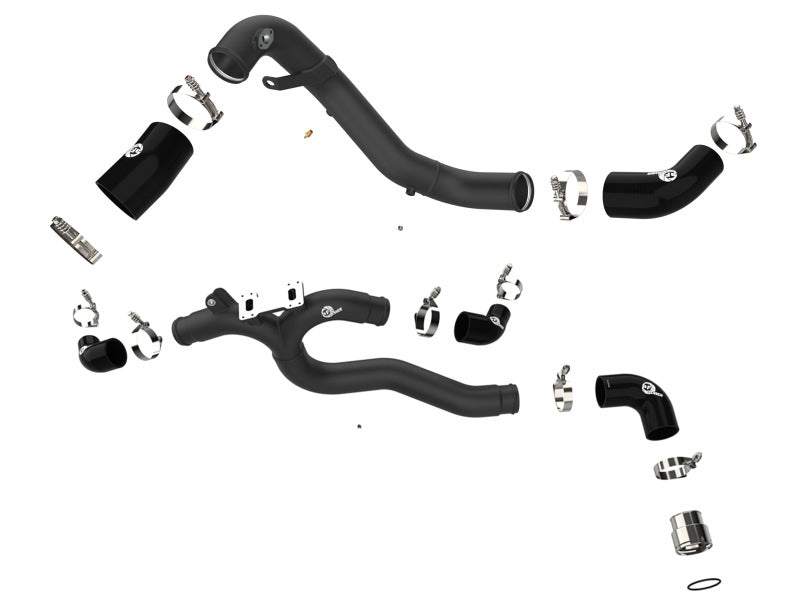 AFE 18-22 Kia Stinger V6-3.3L BladeRunner Alum Hot/Cold Charge Pipe Kit Black - Blais Performance Parts