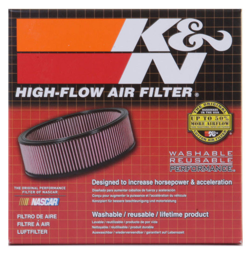 K&N Universal Custom Air Filter - Round 1.625in Flange / 1.625in ID / 2.75in Overall Height - Blais Performance Parts