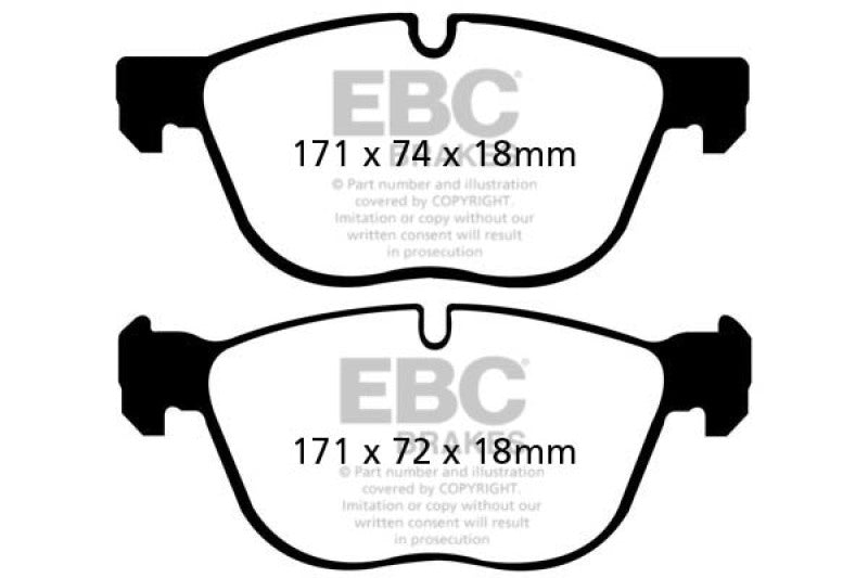 EBC 07-10 BMW X5 3.0 Ultimax2 Front Brake Pads