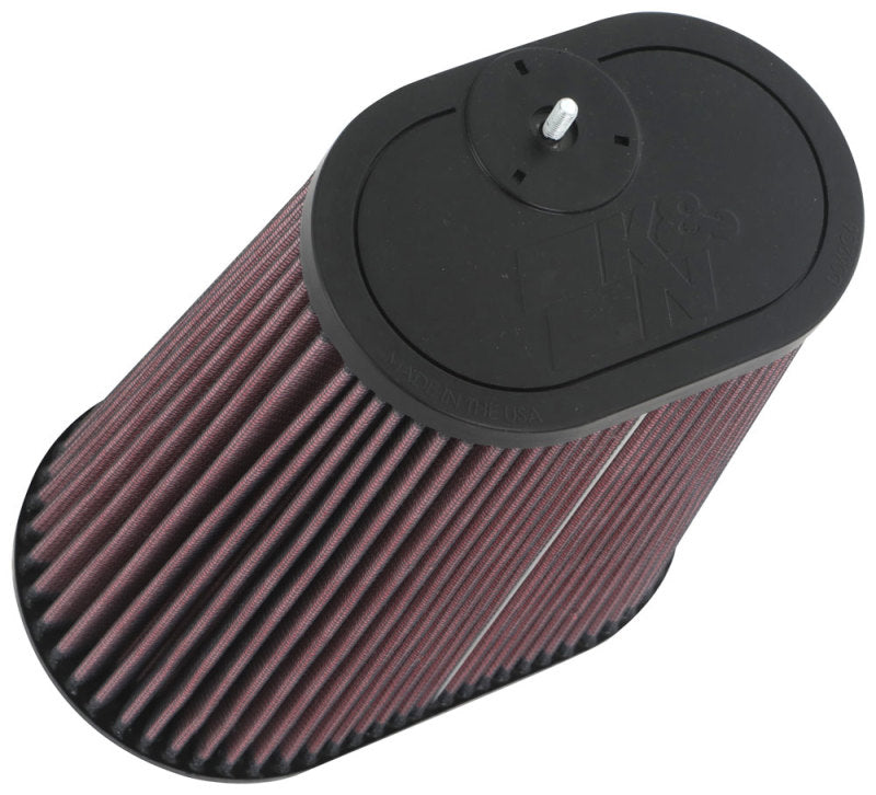 K&N Universal Clamp-On Air Filter 3-1/8in Dual FLG  8-7/8in X 5-3/16 B 6-1/4in X 4IN T, 9inH W/STUD - Blais Performance Parts