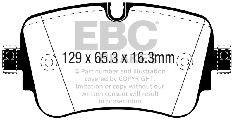 EBC 16-18 Audi Q7 Yellowstuff Rear Brake Pads - Blais Performance Parts