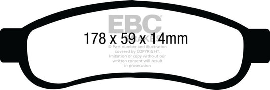 EBC 08-10 Ford F250 (inc Super Duty) 5.4 (2WD) Extra Duty Rear Brake Pads - Blais Performance Parts