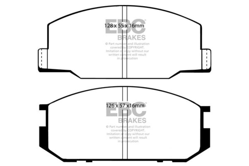 EBC 85-90 Lotus Esprit 2.2 Yellowstuff Front Brake Pads - Blais Performance Parts