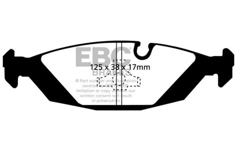 EBC 87-88 BMW M5 3.5 (E28) Yellowstuff Rear Brake Pads - Blais Performance Parts