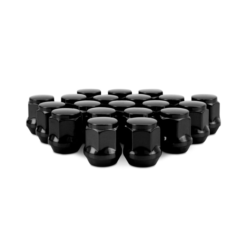 Mishimoto Steel Acorn Lug Nuts M12 x 1.5 - 20pc Set - Black - Blais Performance Parts