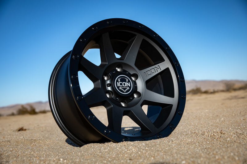 ICON Rebound 18x9 6x5.5 0mm Offset 5in BS 106.1mm Bore Double Black Wheel - Blais Performance Parts