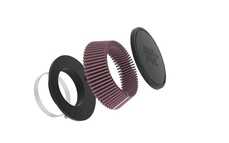 K&N Universal Rubber Filter 0.75in FLG 4.0625in OD 2.1875in Height - Blais Performance Parts