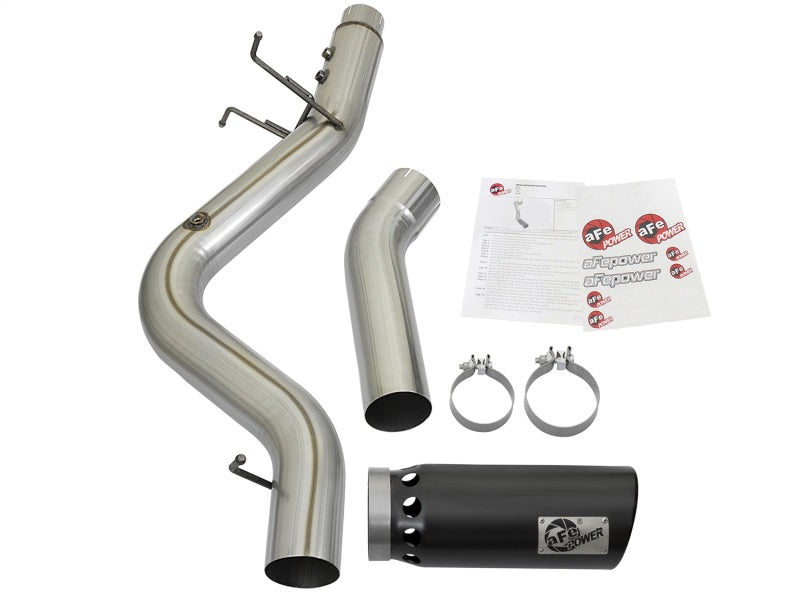 aFe LARGE BORE HD 5in 409-SS DPF-Back Exhaust w/Black Tip 2017 GM Duramax V8-6.6L (td) L5P - Blais Performance Parts