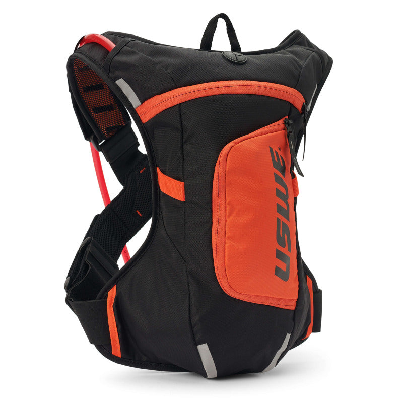 USWE Moto Hydro Hydration Pack 4L - Black/Factory Orange - Blais Performance Parts