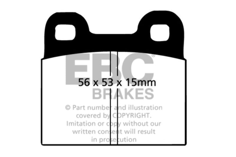 EBC 71-79 Volkswagen Beetle 1.3 (1300) Yellowstuff Front Brake Pads - Blais Performance Parts