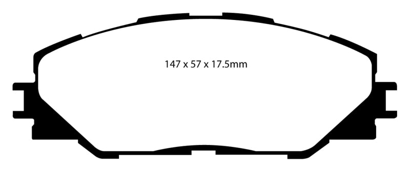 EBC 09-10 Pontiac Vibe 2.4 2WD Redstuff Front Brake Pads - Blais Performance Parts