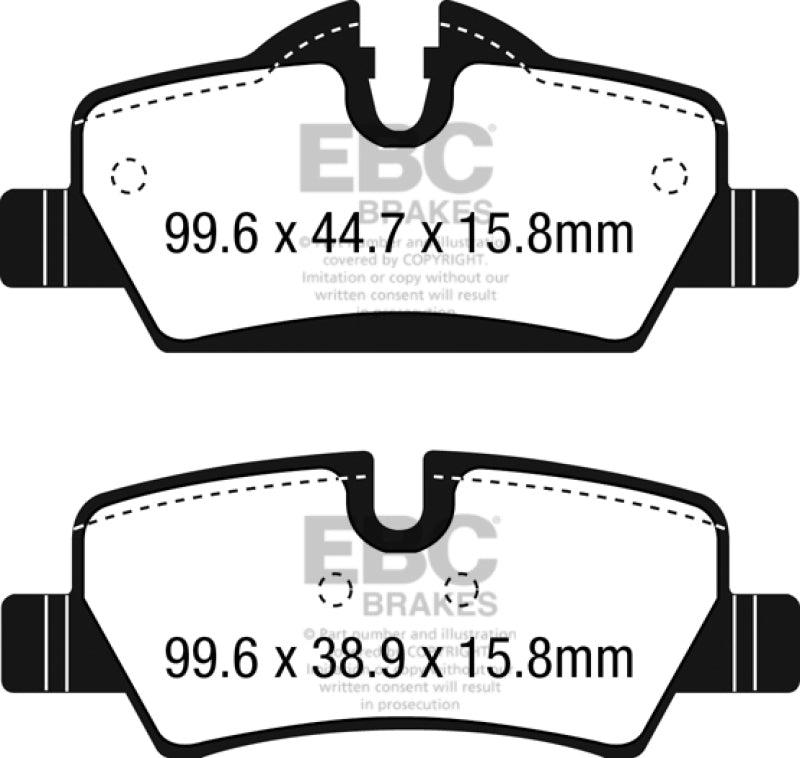 EBC 14+ Mini Hardtop 1.5 Turbo Cooper Ultimax2 Rear Brake Pads - Blais Performance Parts