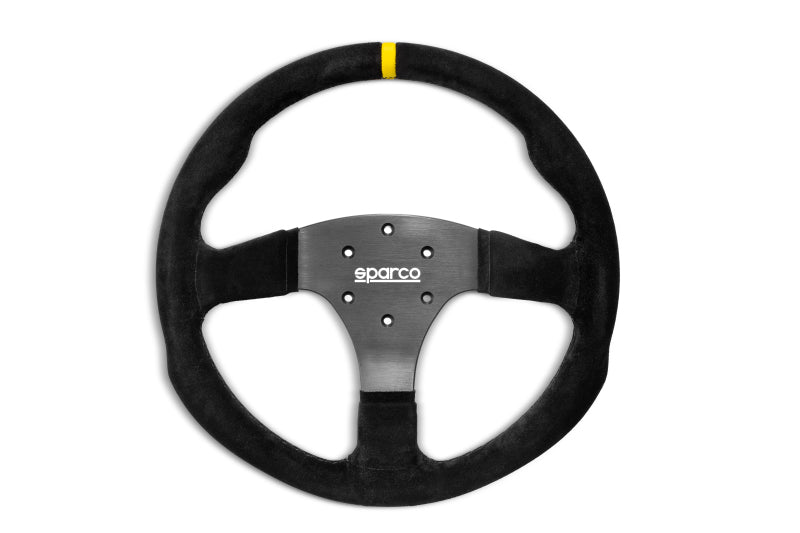 Sparco Steering Wheel R330B Suede w/ Button - Blais Performance Parts