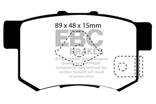 EBC 10-12 Acura RDX 2.3 Turbo Redstuff Rear Brake Pads - Blais Performance Parts