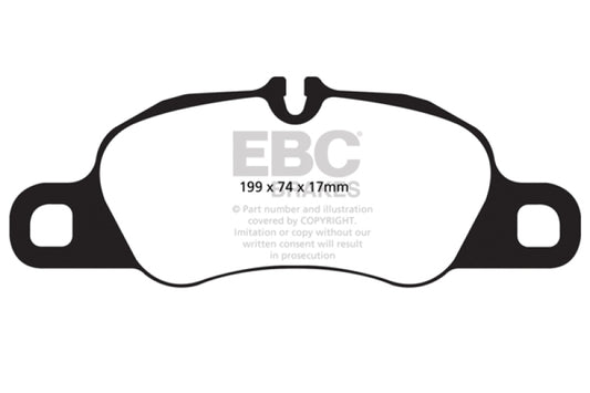 EBC 09-12 Porsche 911 (997) (Cast Iron Rotor only) 3.6 Carrera 2 Redstuff Front Brake Pads - Blais Performance Parts