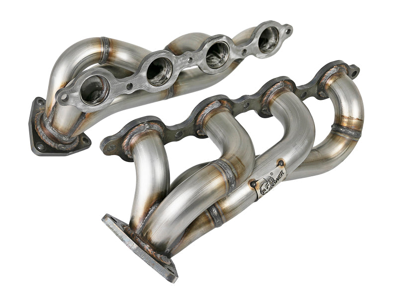 aFe Twisted Steel 1-3/4in 304SS Shorty Headers 2019 GM Silverado / Sierra 1500 V8-5.3L/6.2L - Blais Performance Parts