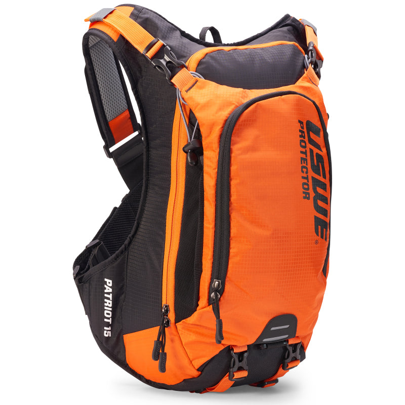 USWE Patriot MTB Protector Pack 15L - Orange/Black - Blais Performance Parts