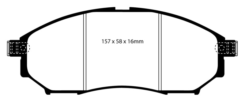 EBC 06-09 Infiniti FX35 3.5 Greenstuff Front Brake Pads