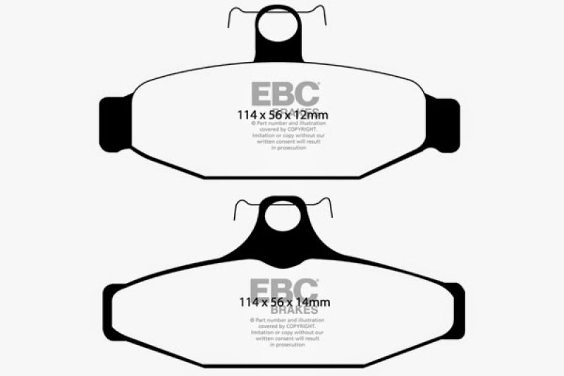 EBC 90-00 Aston Martin Vantage 5.3 (Twin Supercharged)(AP) Redstuff Rear Brake Pads - Blais Performance Parts