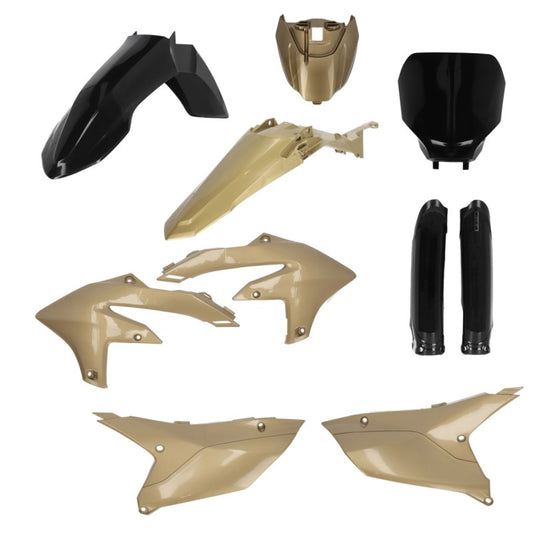 Acerbis 2024 Yamaha YZ250F/ 23+ YZ450F/FX (Includes Tank Cover) Full Plastic Kit - Black/Gold - Blais Performance Parts