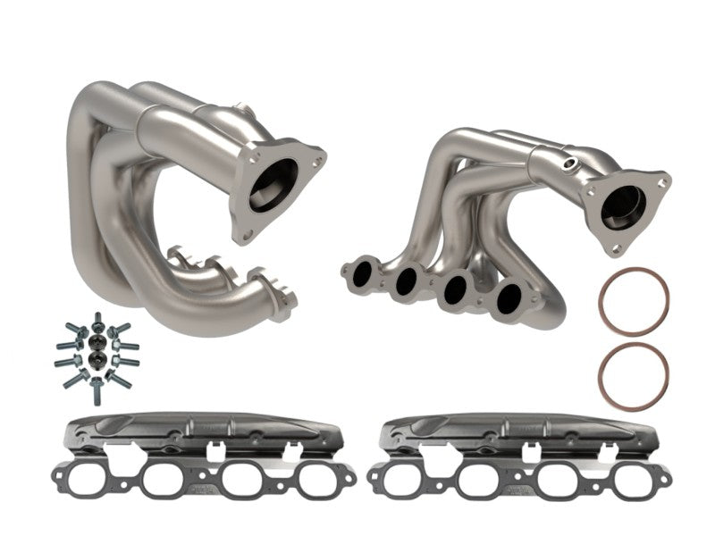 aFe Twisted 304SS Header 2020 Chevy Corvette (C8) 6.2L V8 - Titanium Ceramic Coated - Blais Performance Parts