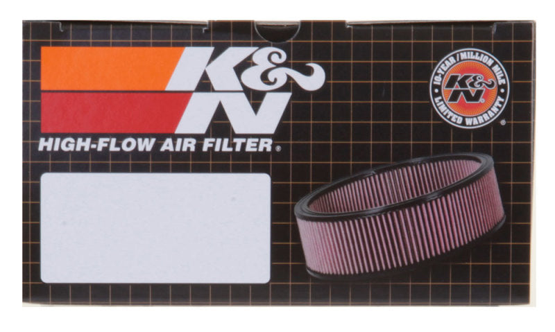 K&N Universal Custom Air Filter - Round 1.625in Flange / 1.625in ID / 2.75in Overall Height - Blais Performance Parts