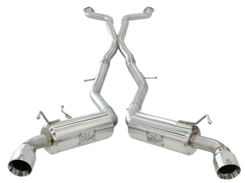 aFe Takeda 2.5inch SS Exhaust Cat-Back 09-13 Nissan 370Z V6 3.7L Polished Tips - Blais Performance Parts