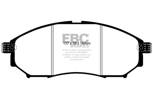 EBC 06-09 Infiniti FX35 3.5 Greenstuff Front Brake Pads