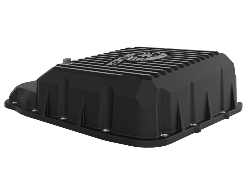 aFe Transmission Pan (Black w/ Machined Fins) 13-19 Dodge Diesel Trucks L6-6.7L (td) - Blais Performance Parts