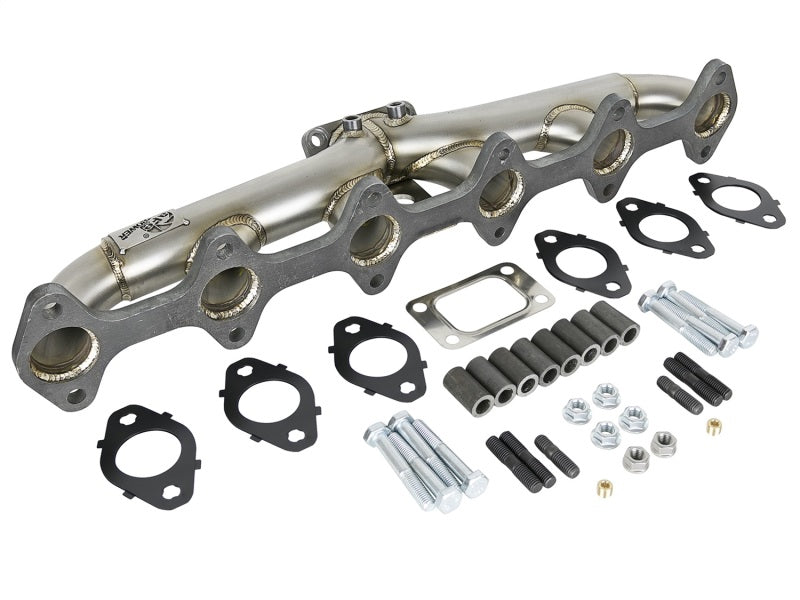 aFe Twisted Steel Header Turbo Manifold (T3) 98.5-02 Dodge Diesel Trucks L6 5.9L (td) - Blais Performance Parts