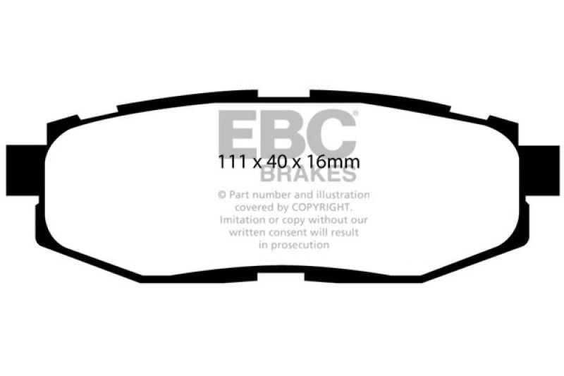 EBC 10-14 Subaru Legacy 2.5 GT Bluestuff Rear Brake Pads - Blais Performance Parts