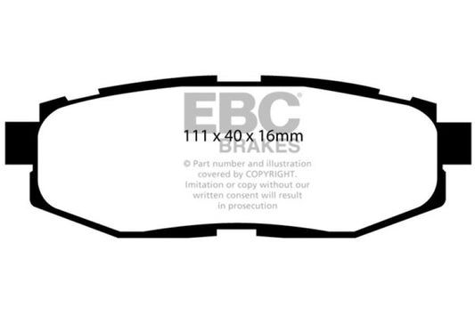 EBC 10-14 Subaru Legacy 2.5 GT Bluestuff Rear Brake Pads - Blais Performance Parts