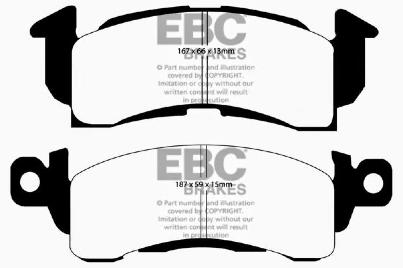 EBC 85-90 Chevrolet Astro Van 2WD Greenstuff Front Brake Pads - Blais Performance Parts