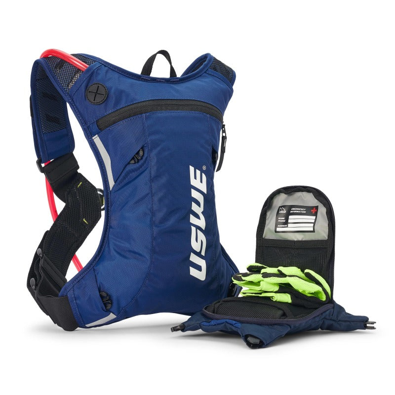 USWE Moto Hydro Hydration Pack 3L - Factory Blue - Blais Performance Parts