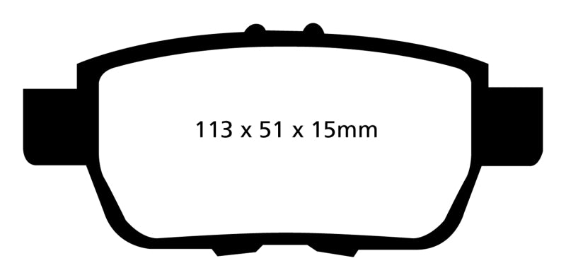 EBC 09-14 Acura TL 3.5 Yellowstuff Rear Brake Pads - Blais Performance Parts