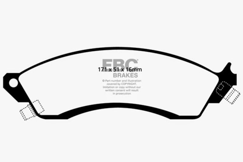 EBC 93-00 Aston Martin Virage 5.3 (PBR Caliper) Redstuff Front Brake Pads - Blais Performance Parts