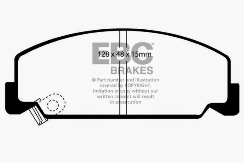 EBC 93-95 Honda Civic Coupe 1.5 DX Yellowstuff Front Brake Pads - Blais Performance Parts