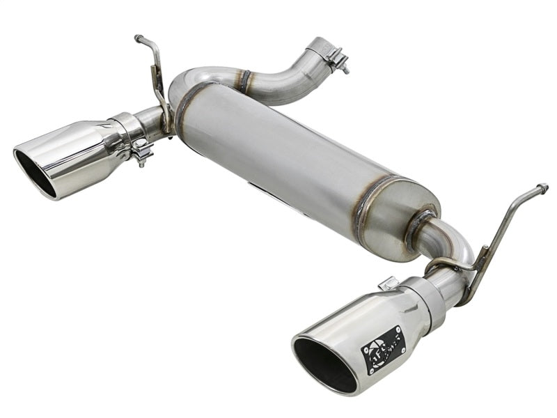 aFe Rebel Series 2.5in 409 SS Axle-Back Exhaust w/Polished Tips 07+ Jeep Wrangler (JK) V6 3.6L/3.8L - Blais Performance Parts