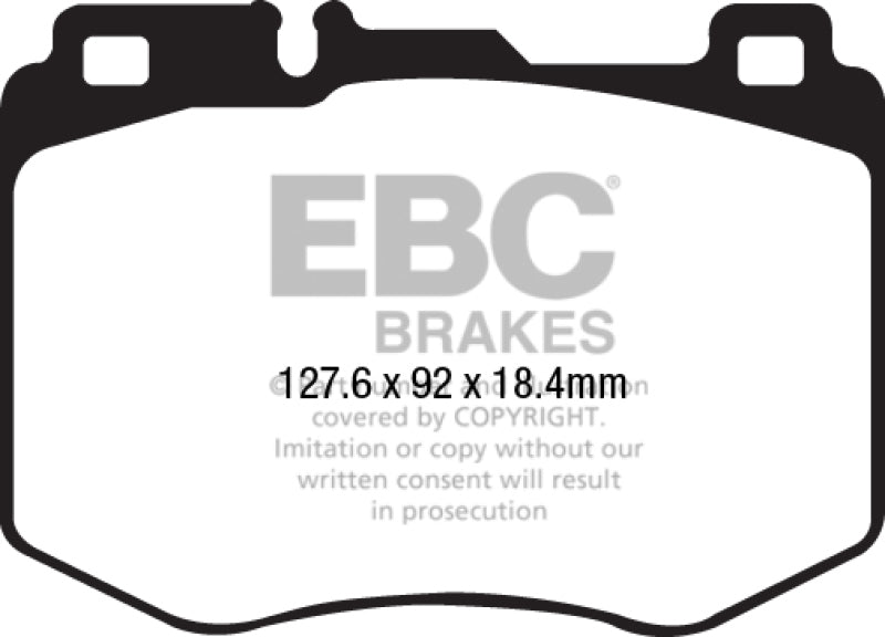 EBC 15-16 Mercedes-Benz C400 (W205) 3.0 Twin Turbo 4-Matic Yellowstuff Front Brake Pads - Blais Performance Parts